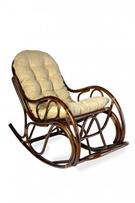 Кресло - качалка 05/05 с подушкой (Темно-коричневый) Разборное в Мегионе - megion.mebel-74.com | фото
