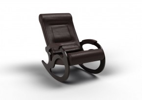 Кресло-качалка Вилла (экокожа/венге), КРЕМ в Мегионе - megion.mebel-74.com | фото